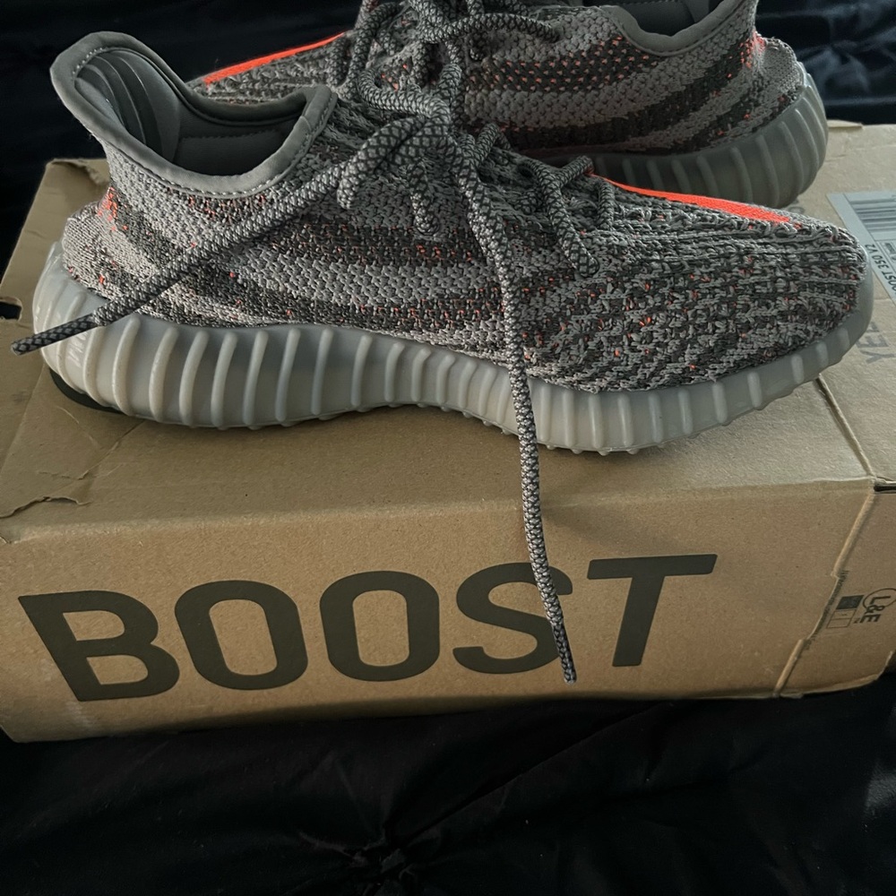 adidas Kids Gray and Red Sneakers
